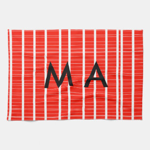 Einfache Monogramm fügen Sie den Namen Mann minima Geschirrtuch