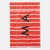 Einfache Monogramm fügen Sie den Namen Mann minima Geschirrtuch (Vertikal)