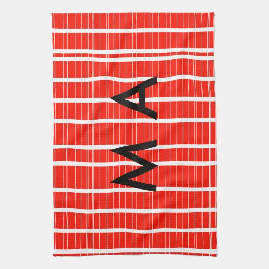 Einfache Monogramm fügen Sie den Namen Mann minima Geschirrtuch (Vertikal)