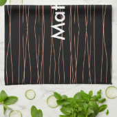 Einfache Monogramm fügen Sie den Namen Mann minima Geschirrtuch (Gefaltet)