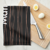 Einfache Monogramm fügen Sie den Namen Mann minima Geschirrtuch (Viertel Falte)