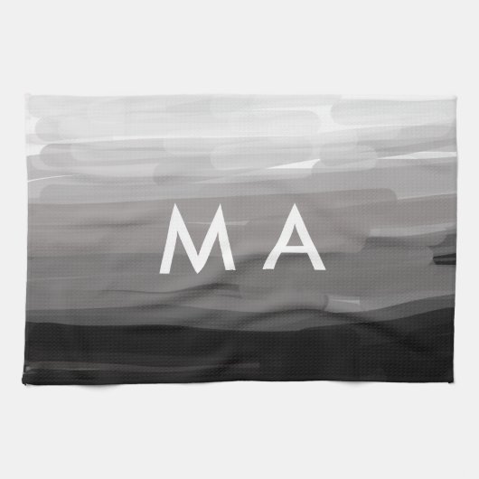Einfache Monogramm fügen Sie den Namen Mann minima Geschirrtuch (Horizontal)