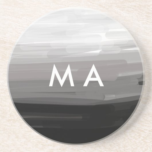 Einfache Monogramm fügen Sie den Namen Mann minima Getränkeuntersetzer (Vorne)