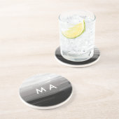 Einfache Monogramm fügen Sie den Namen Mann minima Getränkeuntersetzer (Seite)