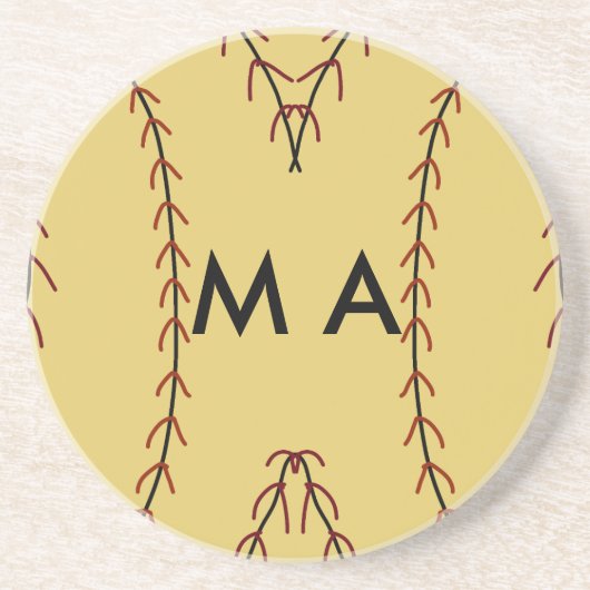 Einfache Monogramm fügen Sie den Namen Mann minima Getränkeuntersetzer (Vorne)
