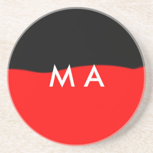 Einfache Monogramm fügen Sie den Namen Mann minima Getränkeuntersetzer