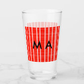 Einfache Monogramm fügen Sie den Namen Mann minima Glas (Vorderseite)