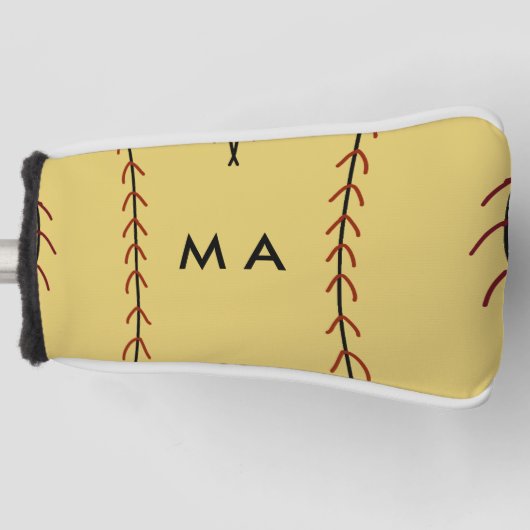 Einfache Monogramm fügen Sie den Namen Mann minima Golf Headcover (Vorderseite)
