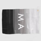 Einfache Monogramm fügen Sie den Namen Mann minima Golfhandtuch (Horizontal)