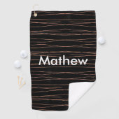 Einfache Monogramm fügen Sie den Namen Mann minima Golfhandtuch (Insitu)