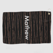 Einfache Monogramm fügen Sie den Namen Mann minima Golfhandtuch (Horizontal)