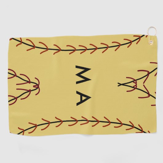 Einfache Monogramm fügen Sie den Namen Mann minima Golfhandtuch (Horizontal)