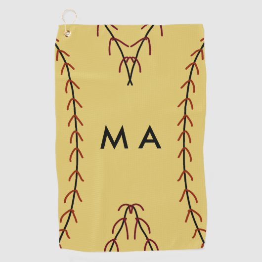 Einfache Monogramm fügen Sie den Namen Mann minima Golfhandtuch (Vorderseite)