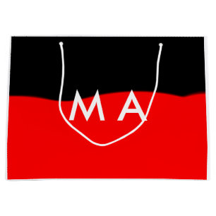 Einfache Monogramm fügen Sie den Namen Mann minima Große Geschenktüte