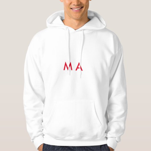 Einfache Monogramm fügen Sie den Namen Mann minima Hoodie (Vorderseite)