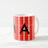 Einfache Monogramm fügen Sie den Namen Mann minima Kaffeetasse (VorderseiteRechts)