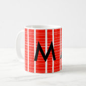 Einfache Monogramm fügen Sie den Namen Mann minima Kaffeetasse (Vorderseite Links)