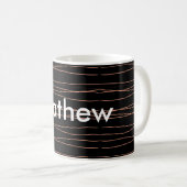 Einfache Monogramm fügen Sie den Namen Mann minima Kaffeetasse (VorderseiteRechts)