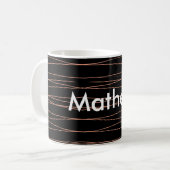 Einfache Monogramm fügen Sie den Namen Mann minima Kaffeetasse (Vorderseite Links)