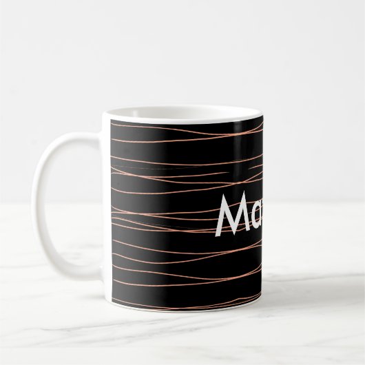 Einfache Monogramm fügen Sie den Namen Mann minima Kaffeetasse (Links)
