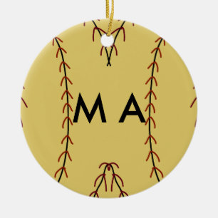 Einfache Monogramm fügen Sie den Namen Mann minima Keramik Ornament