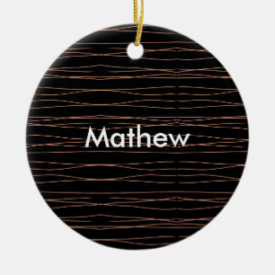 Einfache Monogramm fügen Sie den Namen Mann minima Keramik Ornament