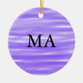 Einfache Monogramm fügen Sie den Namen Mann minima Keramik Ornament (Vorne)