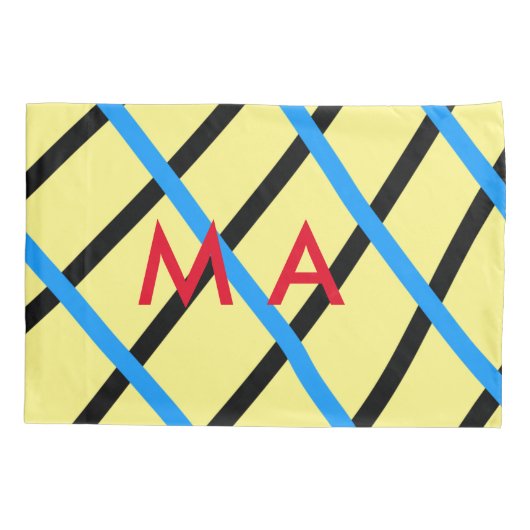 Einfache Monogramm fügen Sie den Namen Mann minima Kissenbezug (Rückseite)