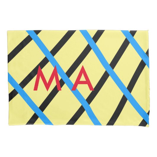 Einfache Monogramm fügen Sie den Namen Mann minima Kissenbezug (Vorderseite)