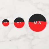 Einfache Monogramm fügen Sie den Namen Mann minima Konfetti (Rückseiten)