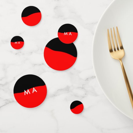 Einfache Monogramm fügen Sie den Namen Mann minima Konfetti (Gruppe)