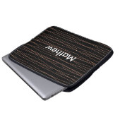 Einfache Monogramm fügen Sie den Namen Mann minima Laptopschutzhülle (Vorne Knopf)