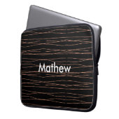 Einfache Monogramm fügen Sie den Namen Mann minima Laptopschutzhülle (Vorderseite Links)