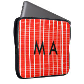 Einfache Monogramm fügen Sie den Namen Mann minima Laptopschutzhülle (Vorne Rechts)