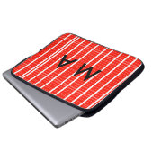 Einfache Monogramm fügen Sie den Namen Mann minima Laptopschutzhülle (Vorne Knopf)