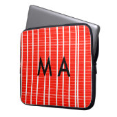 Einfache Monogramm fügen Sie den Namen Mann minima Laptopschutzhülle (Vorderseite Links)