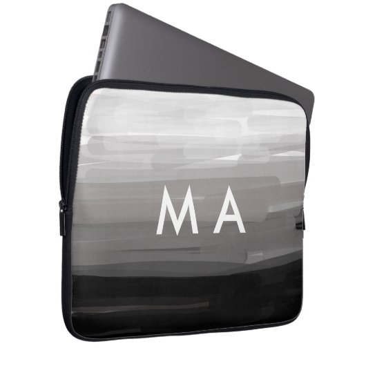 Einfache Monogramm fügen Sie den Namen Mann minima Laptopschutzhülle (Vorne Rechts)