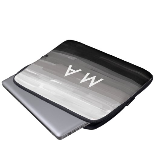 Einfache Monogramm fügen Sie den Namen Mann minima Laptopschutzhülle (Vorne Knopf)