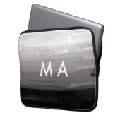 Einfache Monogramm fügen Sie den Namen Mann minima Laptopschutzhülle (Vorderseite Links)