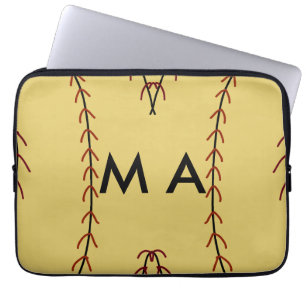 Einfache Monogramm fügen Sie den Namen Mann minima Laptopschutzhülle