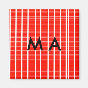 Einfache Monogramm fügen Sie den Namen Mann minima Magnet
