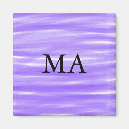 Einfache Monogramm fügen Sie den Namen Mann minima Magnet (Vorne)