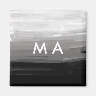 Einfache Monogramm fügen Sie den Namen Mann minima Magnet