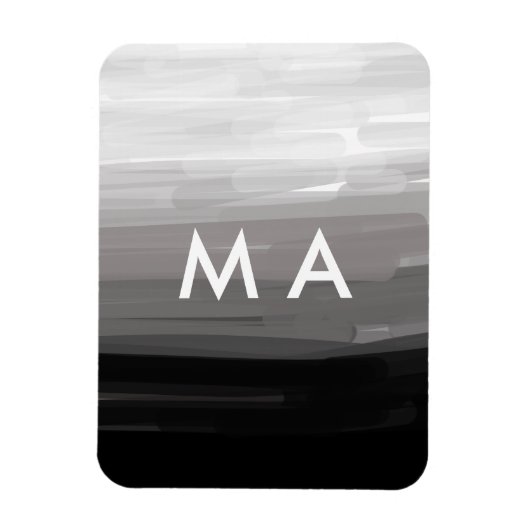 Einfache Monogramm fügen Sie den Namen Mann minima Magnet (Vertikal)