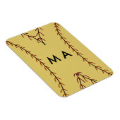 Einfache Monogramm fügen Sie den Namen Mann minima Magnet (Rechte Seite)