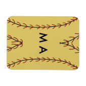 Einfache Monogramm fügen Sie den Namen Mann minima Magnet (Horizontal)