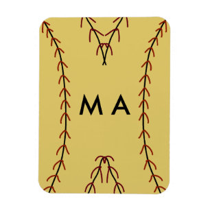 Einfache Monogramm fügen Sie den Namen Mann minima Magnet