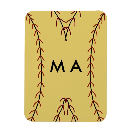 Einfache Monogramm fügen Sie den Namen Mann minima Magnet (Vertikal)