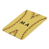 Einfache Monogramm fügen Sie den Namen Mann minima Magnet (Linke Seite)