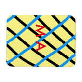 Einfache Monogramm fügen Sie den Namen Mann minima Magnet (Horizontal)